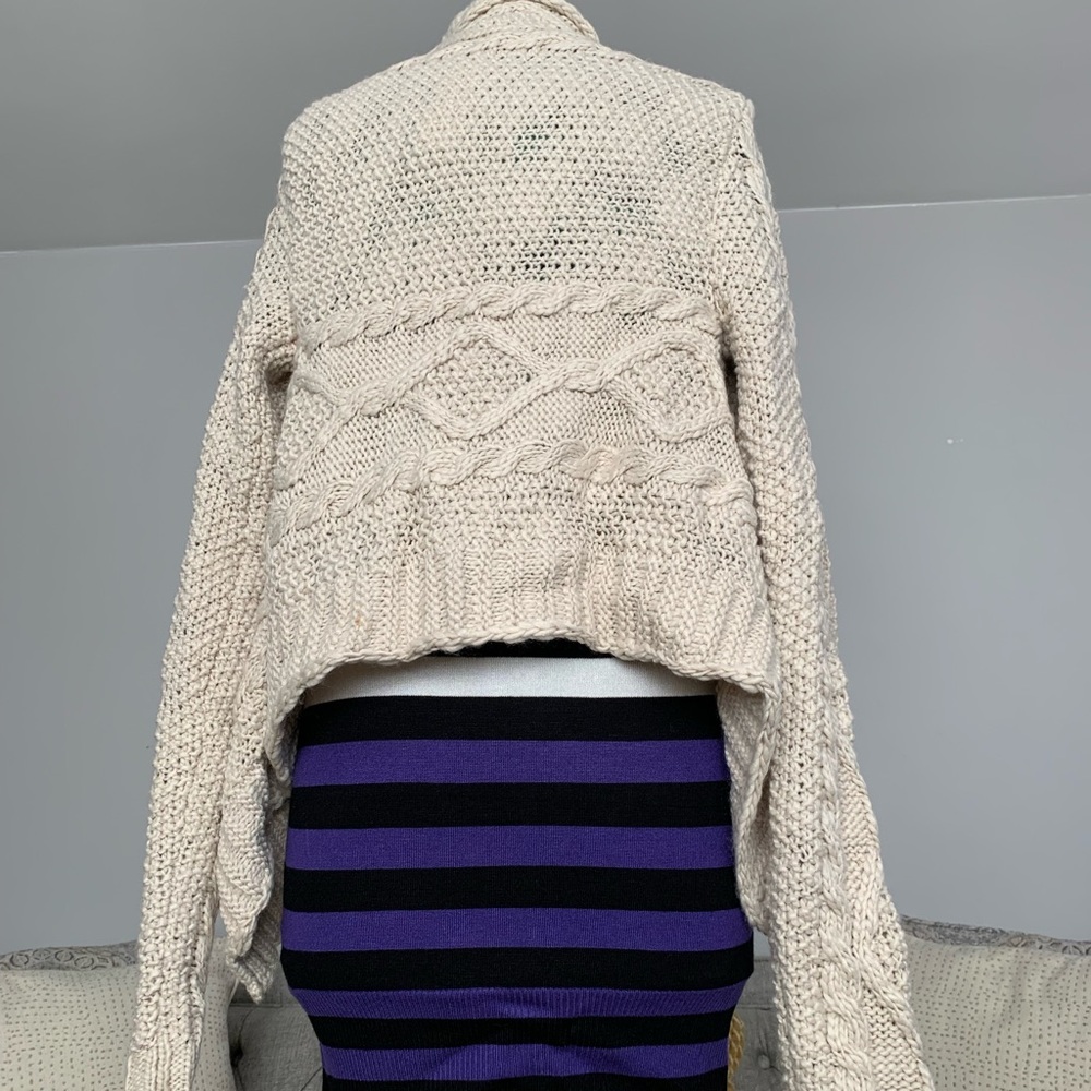 Sabine Cozy Cream Cable Knit Sweater - Picture 6 of 11